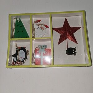 Tree topper and ornaments for mini christmas tree